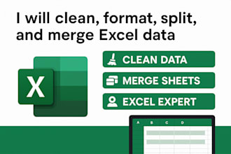 clean, format, split, and merge excel data