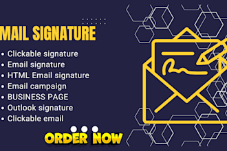 design a professional clickable HTML email signature for outlook, and exclaimer