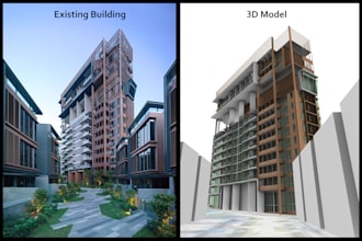 model 3d existing building