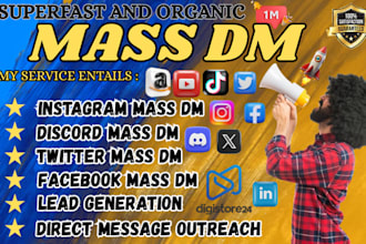 send mass dm discord mass dm instagram dms facebook bulk dms cold email