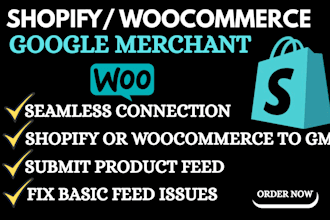 connect your shopify or woocommerce store to google merchant center seamlessly