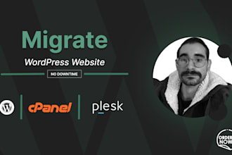 migrate, backup wordpress website in 24hrs