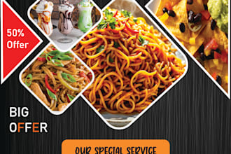 make food menu, restaurant menu design food flyer design or food poster design