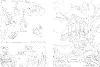 draw children coloring book pages or any kids illustration