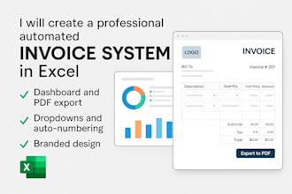 create a professional automated invoice system with dashboard