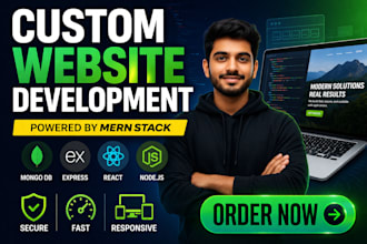 create fullstack websites,custom websites fullstack developer