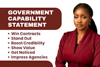design a winning government capability statement, capability statement, flyers