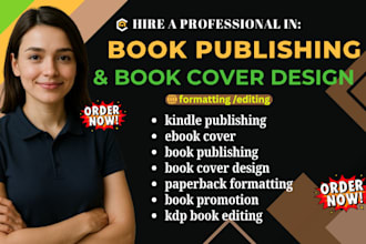 amazon kdp book publishing, kdp book formatting, editing and book cover design