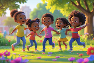 illustrate african american characters for your children book