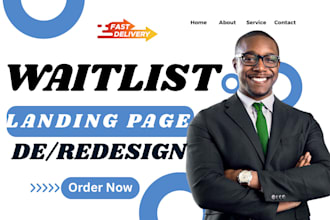 waitlist landing page, sales page, lead magnet, one page, sales funnel website