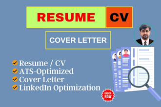 design professional resume, cv and cover letter template