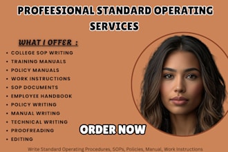 write standard operating procedures, sops, policies, manual, work instructions