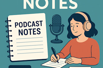 make professional podcast summaries with timestamps
