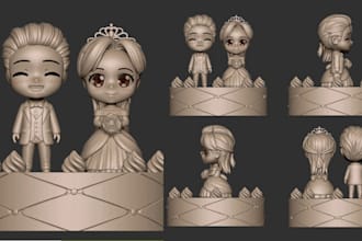 3d toy model, action figure,3d toy design, art style 3d figurine for 3d printing