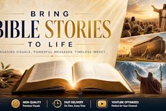 ai bible story videos, 3d bible animation, christian content for youtube