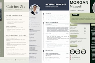 design a professional resume or a modern CV template