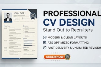 design a professional resume or a modern CV template