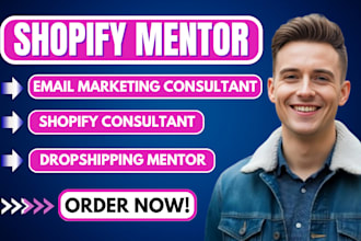 be your shopify consultant dropshipping mentor email marketing consultant
