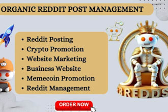 do reddit post management for ecommerce, saas, ai app, crypto, business website