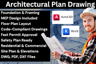 draw foundation plan, framing, safety, floor plan, mep, permit ready blueprint,