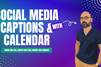 write persuasive social media captions and calendar for your photos