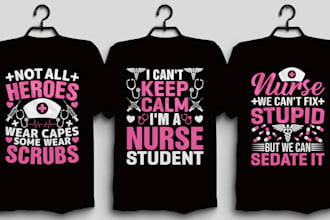 design custom t shirts for nurses firefighters and more