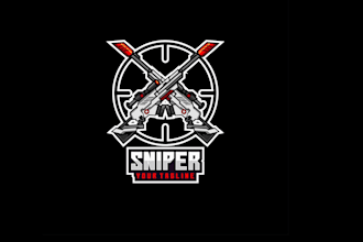 create professional and specially gun shop logo design
