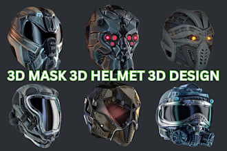 sculpt custom 3d mask 3d helmet oni mask cosplay armor stl model for printing