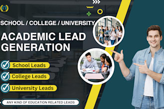 provide school college university and any faculty lead generation service