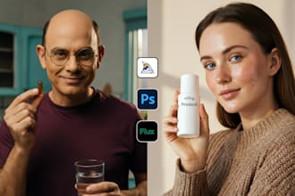 create ai generated product photography with realistic model