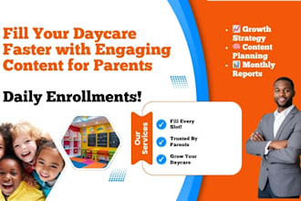 create and manage social media for daycare and childcare centers