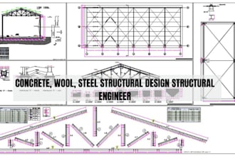concrete, wool, steel structural design structural engineer