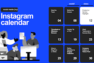 create social media content calendar for instagram, linkedin