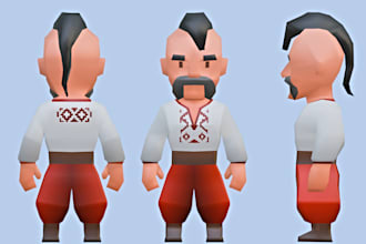 creat a hight quality 3d charaster or environment for you