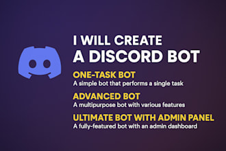 create a custom discord bot with advanced features