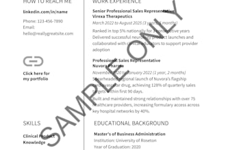 rewrite your pharma sales resume, launch special pricing