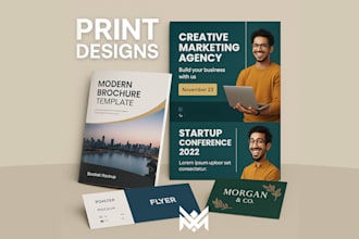 high resolution print designs ready for posters, flyers or packaging