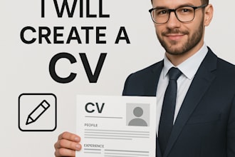 write and design a CV for you to hunt for jobs