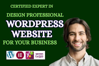 design responsive wordpress website, using divi and elementor pro page builder
