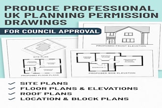 professional UK planning permission drawings for council approval