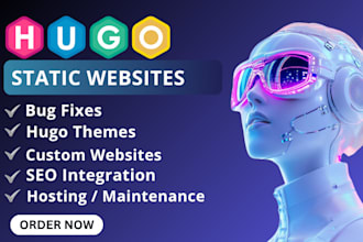 build blogs, porfolio, business, coaching websites with hugo static website