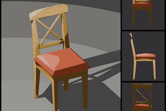 create stylized 3d game props and furniture