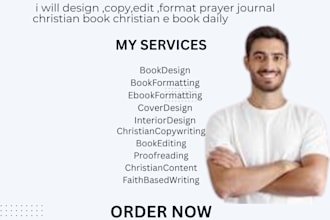 design ,copy,edit ,format prayer journal christian book christian ebookdaily