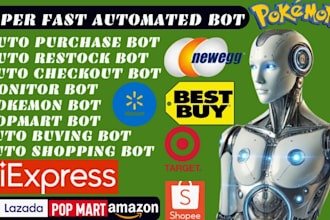 code pokemon center bot, auto purchase bot,popmart bot, monitor bot, target bot