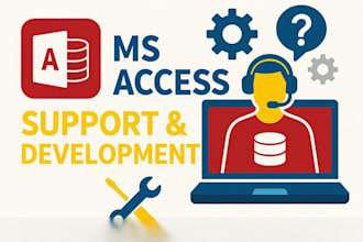 create support and maintain microsoft access applications and databases