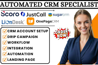 setup one page crm justcall scoro sugar crm liondesk odoo crm dubsado automation