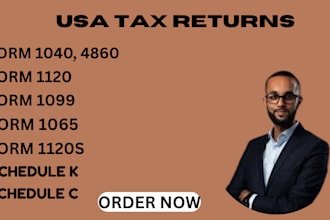 do US tax returns form 1040, 1120, 1065, 1120s, w2