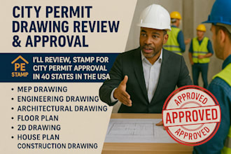 draw review stamp architectural drawing 2d floor plan mep house plan city permit