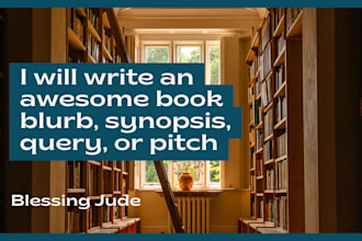 write an awesome book blurb, synopsis, query, or pitch