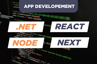 create full stack application in react, node, next and asp dot net